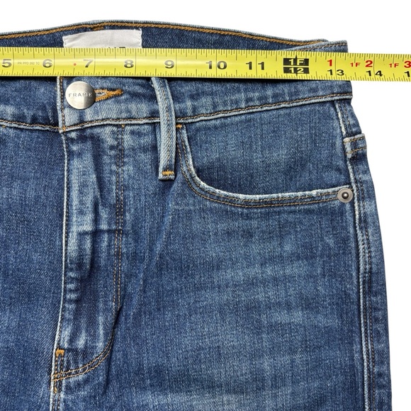FRAME Jeans Size 25 Le Pixie Sylvie Slender Straight Denim Teigan Ave Wash - Picture 6 of 12